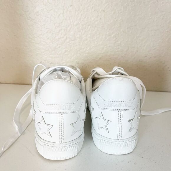 ZADIG & VOLTAIRE sneakers White Star Patches Sneakers. 36/5-5.5. New - Picture 11 of 17